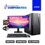 COMPUTADORA CORPORATIVA AMD RYZEN 5 5600GT A520M 8GB 500GB SSD 21.5" FHD