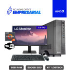 COMPUTADORA EMPRESARIAL AMD RYZEN 5 5600GT A520M 8GB 500GB SSD 21.5" FHD