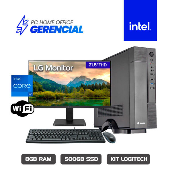 COMPUTADORA GERENCIAL INTEL I7 14700 H610M 8GB 500GB SSD 21.5" FHD