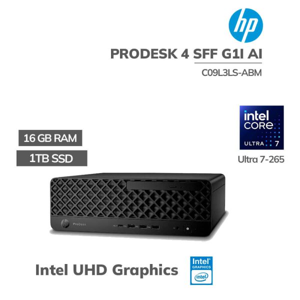 COMPUTADORA HP PRODESK 4 SFF G1I AI CORE ULTRA 7-265 16GB 1TB SSD WINDOWS 11 PRO (C09L3LS-ABM)
