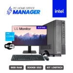 COMPUTADORA MANAGER INTEL I3 14100 H610M 8GB 500GB SSD 21.5" FHD