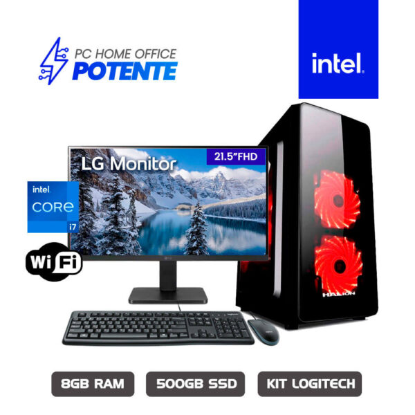 COMPUTADORA POTENTE INTEL I7 14700 H610M 8GB 500GB SSD 21.5" FHD