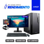 COMPUTADORA RENDIMIENTO AMD RYZEN 3 3200G A520M 8GB 500GB SSD 21.5" FHD