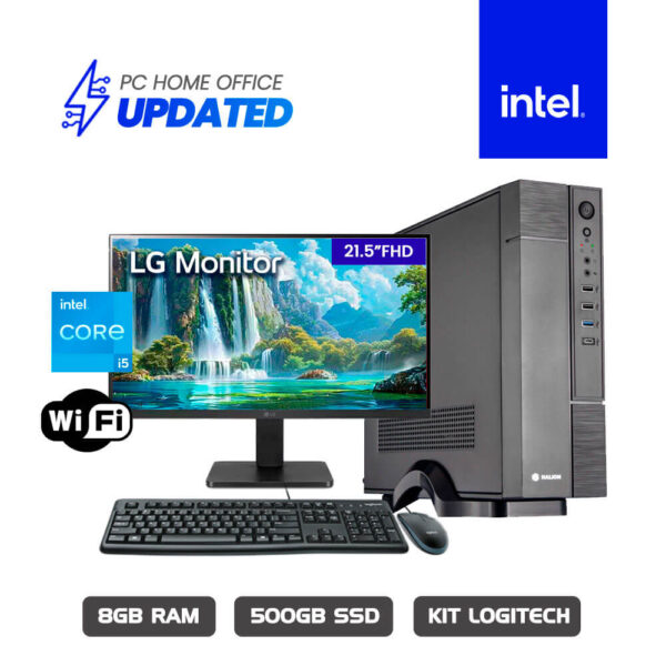 COMPUTADORA UPDATED INTEL I5 13400 H610M 8GB 500GB SSD 21.5" FHD