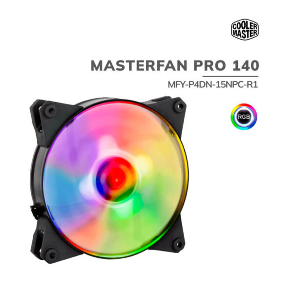 COOLER PARA CASE COOLER MASTER MASTERFAN PRO 140 ( MFY-P4DN-15NPC-R1 ) 140MM | LED-RGB