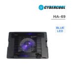 COOLER PARA LAPTOP CYBERCOOL ( HA-69 ) NEGRO | LED-AZUL