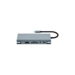 HUB USB-C DELCOM 11 EN 1 ( BYL2110 ) USB-C - 4 USB 3.0 - RJ45 - VGA - HDMI - TF+SD - AUDIO