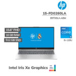 LAPTOP HP 15-FD0260LA CORE I5-120U 16GB 512GB SSD 15.6 FHD FREEDOS (B9TX9LA-ABM)