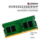 MEMORIA SODIMM KINGSTON 8GB/3200MHZ ( KVR32S22S8/8WP ) DDR4