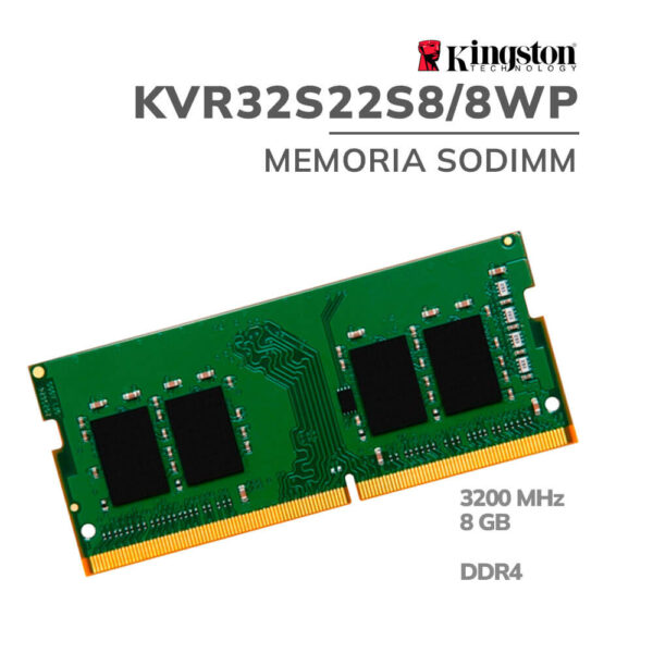 MEMORIA SODIMM KINGSTON 8GB/3200MHZ ( KVR32S22S8/8WP ) DDR4