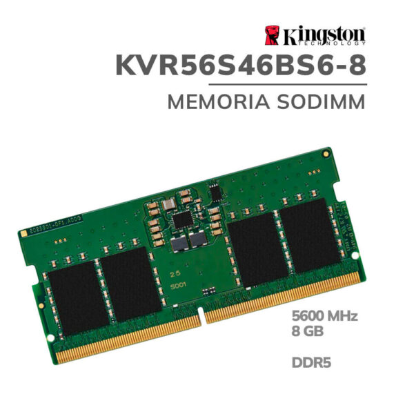 MEMORIA SODIMM KINGSTON 8GB/5600MHZ ( KVR56S46BS6-8 ) DDR5