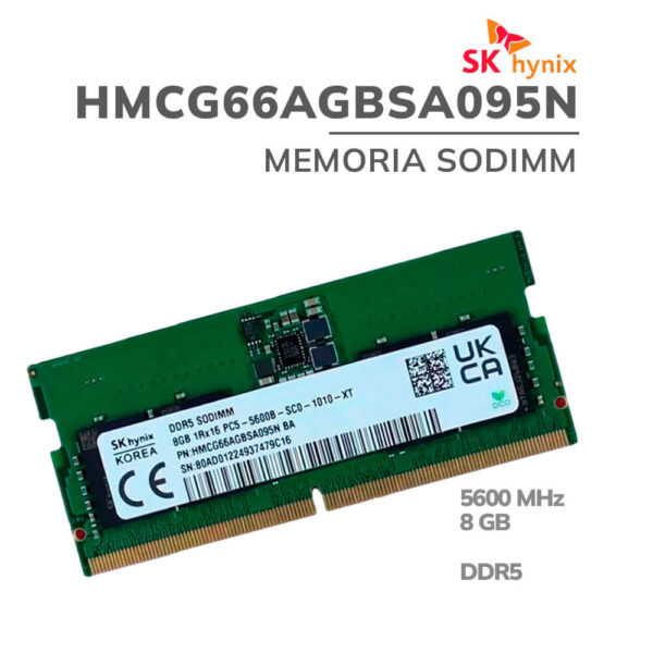 MEMORIA SODIMM SK HYNIX 8GB/5600MHZ ( HMCG66AGBSA095N-BA ) OEM