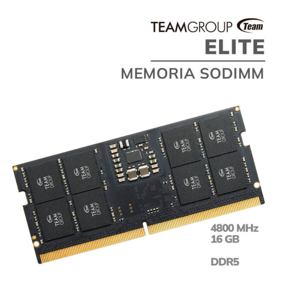 MEMORIA SODIMM TEAMGROUP 16GB/4800MHZ DDR5 ELITE ( TED516G4800C40D-S01 )