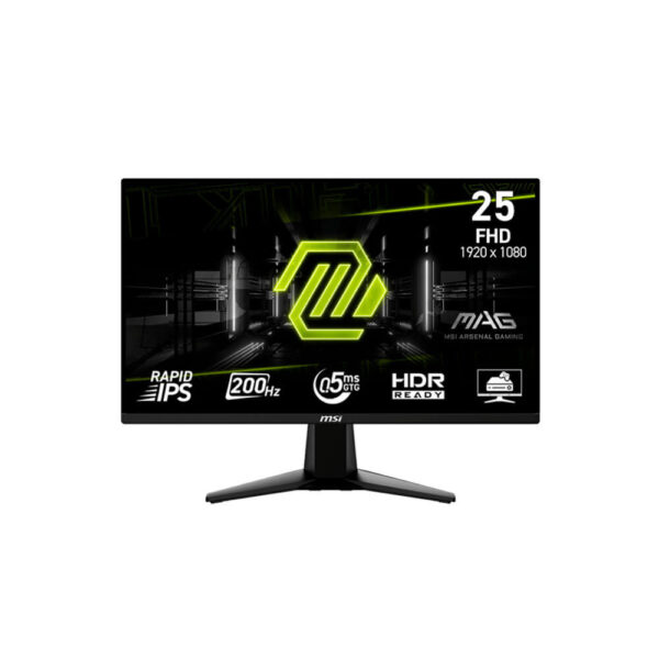 MONITOR GAMER MSI 24.5" ( MAG-255F-E20 ) RAPID IPS | 200HZ - 0.5MS | 2 HDMI - 1 DP