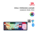 TECLADO GAMER REDRAGON EISA VERSION ANIME (K686AK-RGB-PRO) SWITCH VERDE MENTA| WIRED- WIRELESS- BT| LED RGB