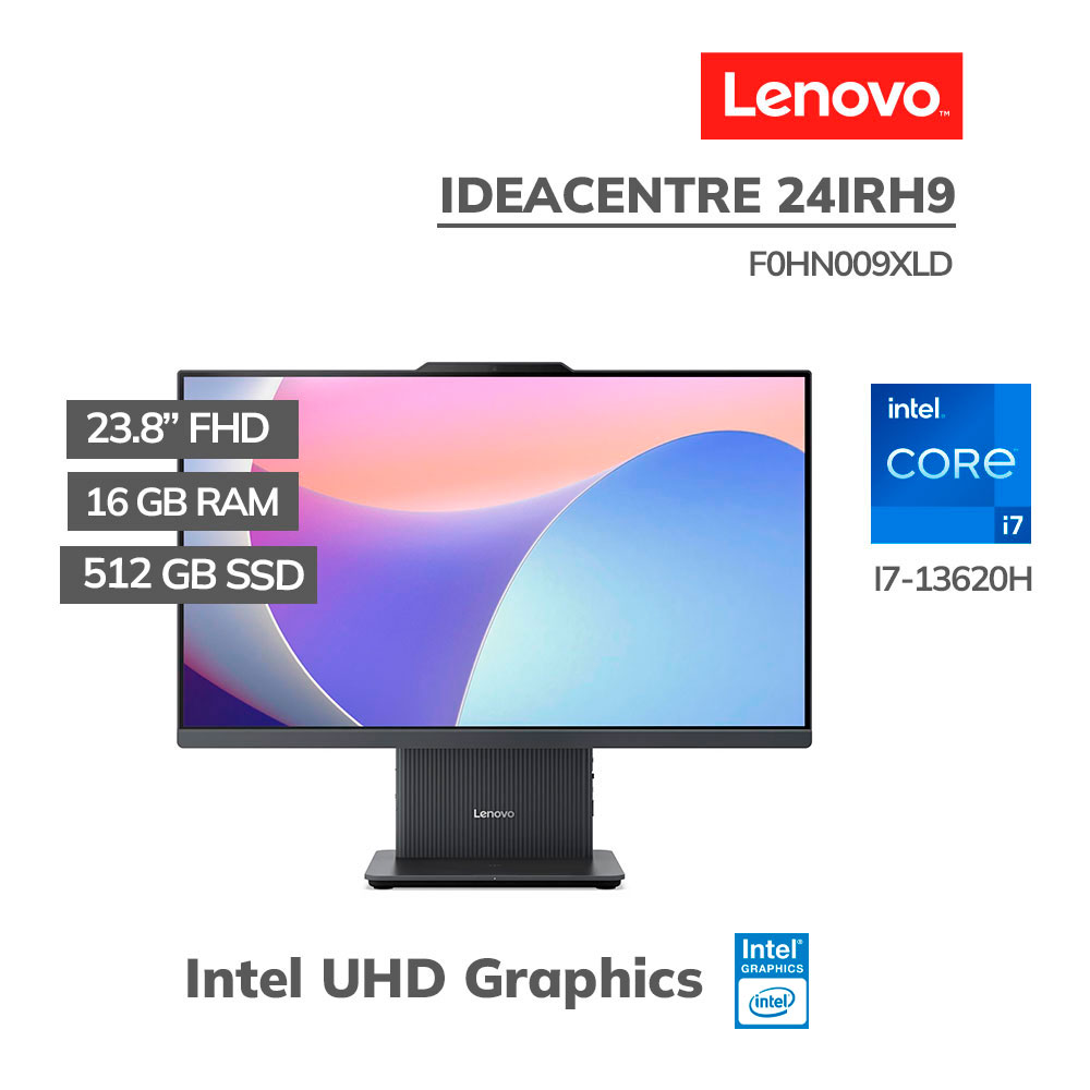 F0HN009XLD_ ALL IN ONE LENOVO IDEACENTRE 24IRH9 I7-13620H 16GB 512GB SSD 23.8" FHD IPS WINDOWS 11 (F0HN009XLD) - Imagen 1