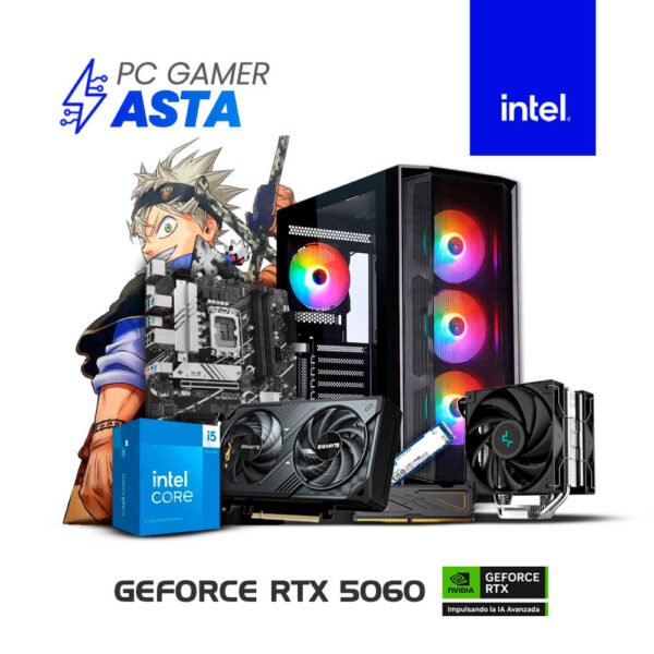 PC GAMER ASTA - I5-14400 | 16GB RAM | 1TB SSD | T VIDEO RTX 5060 8GB