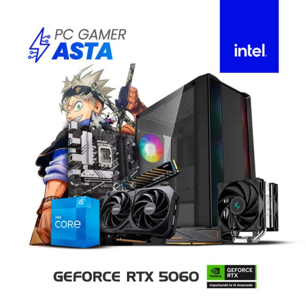 PC GAMER ASTA - I5-14400 | 16GB RAM | 1TB SSD | T VIDEO RTX 5060 8GB
