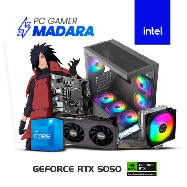 PC GAMER MADARA - I5-12400F | 16GB RAM | 500GB SSD | T VIDEO RTX 5050 8GB