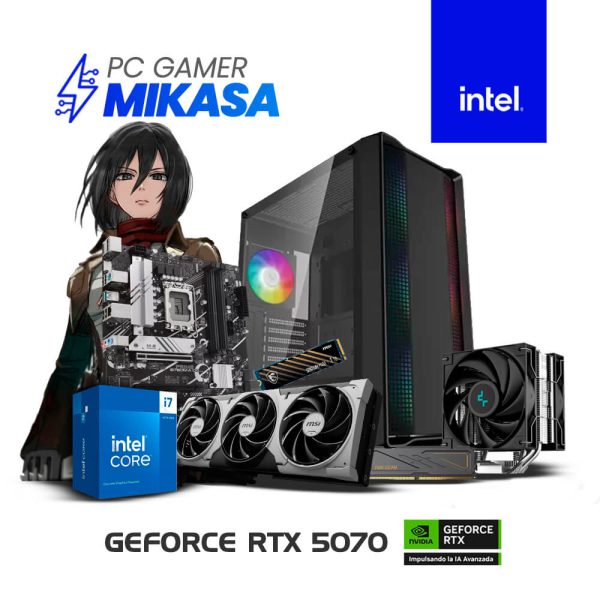 PC GAMER MIKASA - I7-14700F | 16GB RAM | 1TB SSD | T VIDEO RTX 5070 12GB