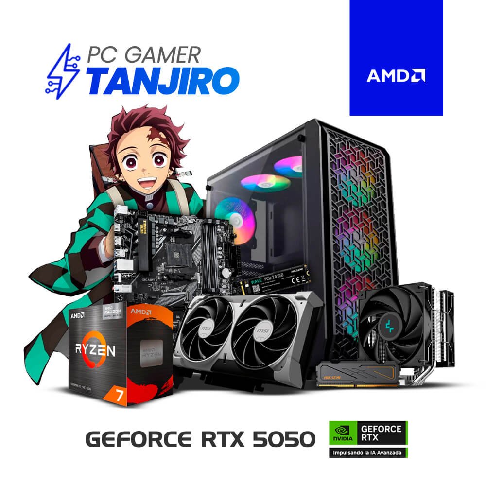 PC TANJIRO-1 PC GAMER TANJIRO - RYZEN 7 5700 | 16GB RAM | 512GB SSD | T VIDEO RTX 5050 8GB