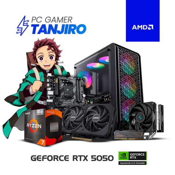 PC GAMER TANJIRO - RYZEN 7 5700 | 16GB RAM | 512GB SSD | T VIDEO RTX 5050 8GB