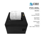 Impresora Ticketera Térmica CBX (POS-805L) USB - Serial - Ethernet - 250Mm/Seg - Cortador Automático