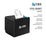 Impresora Ticketera Térmica CBX (POS-808BT) USB - Bluetooth - 260Mm/Seg - Cortador Automático