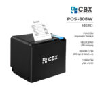 Impresora Ticketera Térmica CBX (POS-808W) USB - Wifi - 260Mm/Seg - Cortador Automático