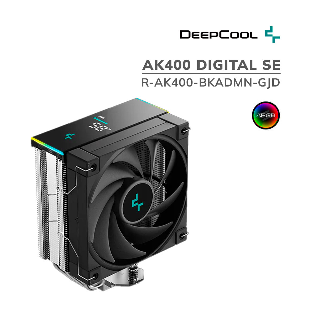R-AK400-BKADMN-GJD COOLER PARA PROCESADOR DEEPCOOL AK400 DIGITAL SE (R-AK400-BKADMN-GJD) LED-ARGB - Imagen 1