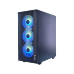 Case Gamer Halion Tornado-04 Black ( TORNADO 04 BK ) 600W | Vidrio Templado | 4 LED-ARGB - Imagen 3