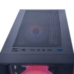 Case Gamer Halion Tornado-04 Black ( TORNADO 04 BK ) 600W | Vidrio Templado | 4 LED-ARGB - Imagen 5
