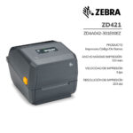 Impresora de Etiqueta Zebra Zd421 ( ZD4A042-301E00EZ ) USB - Ethernet - Bluetooth