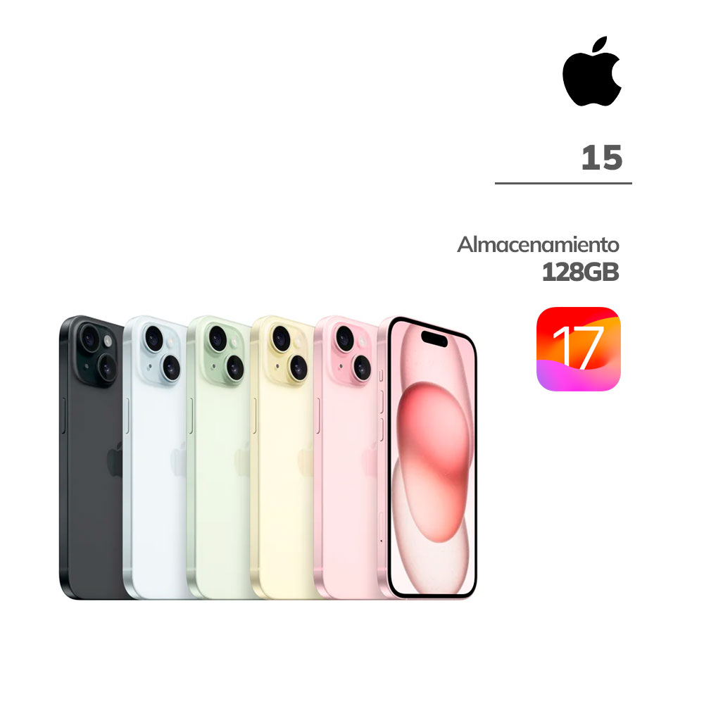 apple-iphone-15-chip-a16-bionic-5g-128gb-pantalla-oled-6.pc-speed Apple iPhone 15 | Chip A16 Bionic - 5G | 128GB - iOS | Pantalla OLED 6.1" - Imagen 1