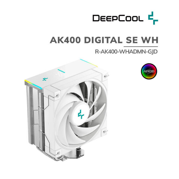 COOLER PARA PROCESADOR DEEPCOOL AK400 DIGITAL SE WH ( R-AK400-WHADMN-GJD ) WHITE | LED-ARGB