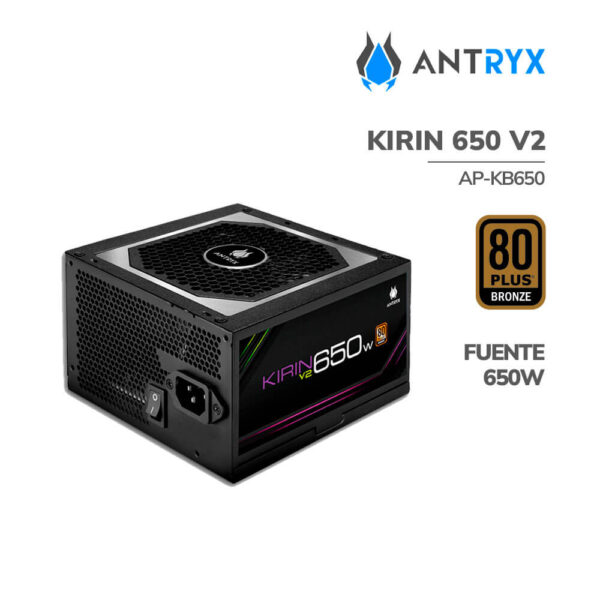 FUENTE DE PODER ANTRYX 650W KIRIN V2 ( AP-KB650 ) 80 PLUS BRONZE