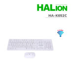 KIT TECLADO Y MOUSE HALION (HA-K652C) INALAMBRICO/WHITE