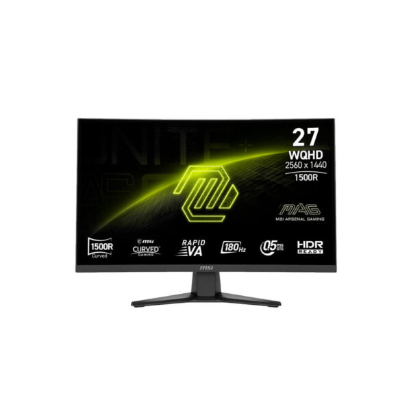 MONITOR GAMER MSI 27" ( MAG-275CQF E18 ) PANEL VA CURVO | 180HZ - 0.5MS | HDMI - DP