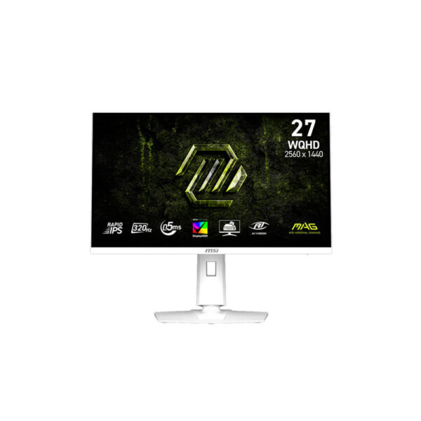 MONITOR GAMER MSI 27" WHITE ( MAG-274QRFW-X32 ) PANEL RAPID IPS | WQHD 2560X1440 | 320HZ - 0.5MS | HDMI - DP