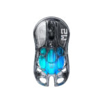 MOUSE GAMER GRAVASTAR MERCURY M2 ( M2-XTAL-BLK ) WIRELESS | SENSOR PAW3395 - 26K DPI | TRANSPARENT BLACK | LED-RGB