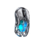 MOUSE GAMER GRAVASTAR MERCURY M2 ( M2-XTAL-BLK ) WIRELESS | SENSOR PAW3395 - 26K DPI | TRANSPARENT BLACK | LED-RGB