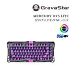TECLADO GAMER GRAVASTAR MERCURY V75 LITE (GSV75LITE-XTAL-BLK) SWITCH MAGNETIC BLACKCORE | LED-RGB