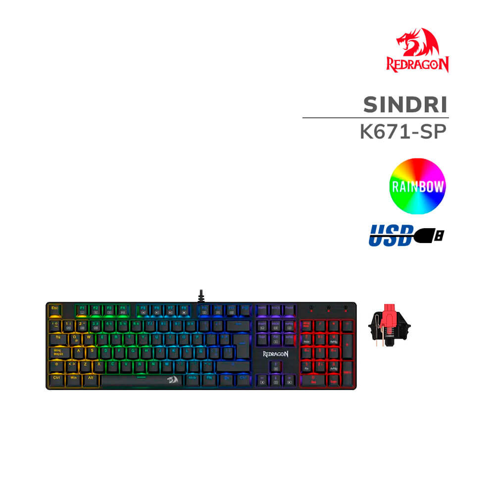 teclado-gamer-redragon-sindri-k671-sp-switch-red-led-rainbow-pc-speed TECLADO GAMER REDRAGON SINDRI ( K671-SP ) SWITCH RED | LED-RAINBOW
