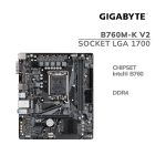 MAINBOARD GIGABYTE B760M-K V2 DDR4 ( B760 K V2 DDR4 ) LGA 1700