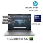LAPTOP HP ZBOOK 8 G1I CORE ULTRA 9-285H 32GB 1TB SSD RTX 500 ADA 4GB 16" WUXGA WINDOWS 11 PRO (BN4D4LT-ABM)