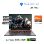 LAPTOP GAMER MACHENIKE L16 PRO RYZEN 7-7735H 16GB 1TB SSD T. VIDEO RTX 4060 8GB 16 2.5K 165HZ WINDOWS 11