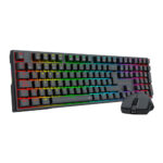 KIT REDRAGON ESSENTIALS TECLADO (TRUNDLE K668)+ MOUSE (K1NG M724) BLACK | S146-SP - Imagen 3