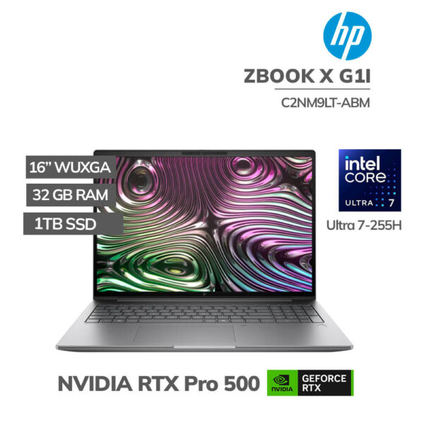 LAPTOP HP ZBOOK X G1I CORE ULTRA 7-255H 32GB 1TB SSD RTX PRO 500 6GB 16" WUXGA WINDOWS 11 PRO (C2NM9LT-ABM)