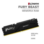 MEMORIA RAM KINGSTON 16GB/5600MHZ DDR5 FURY BEAST ( KF556C40BB-16 ) NEGRO