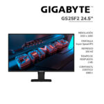 MONITOR GAMER GIGABYTE 24.5" ( GS25F2 ) PANEL SUPER SPEED IPS | 200HZ - 1MS | HDMI - DP